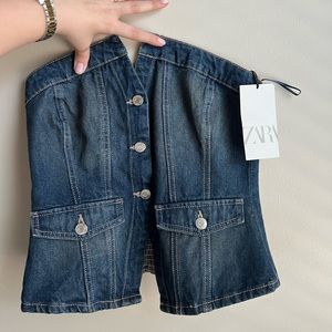Zara denim top